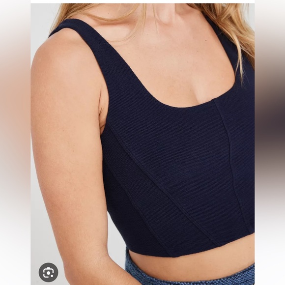 Offline Aerie Party Favor Corset Crop Top Navy Blue - Picture 2 of 9